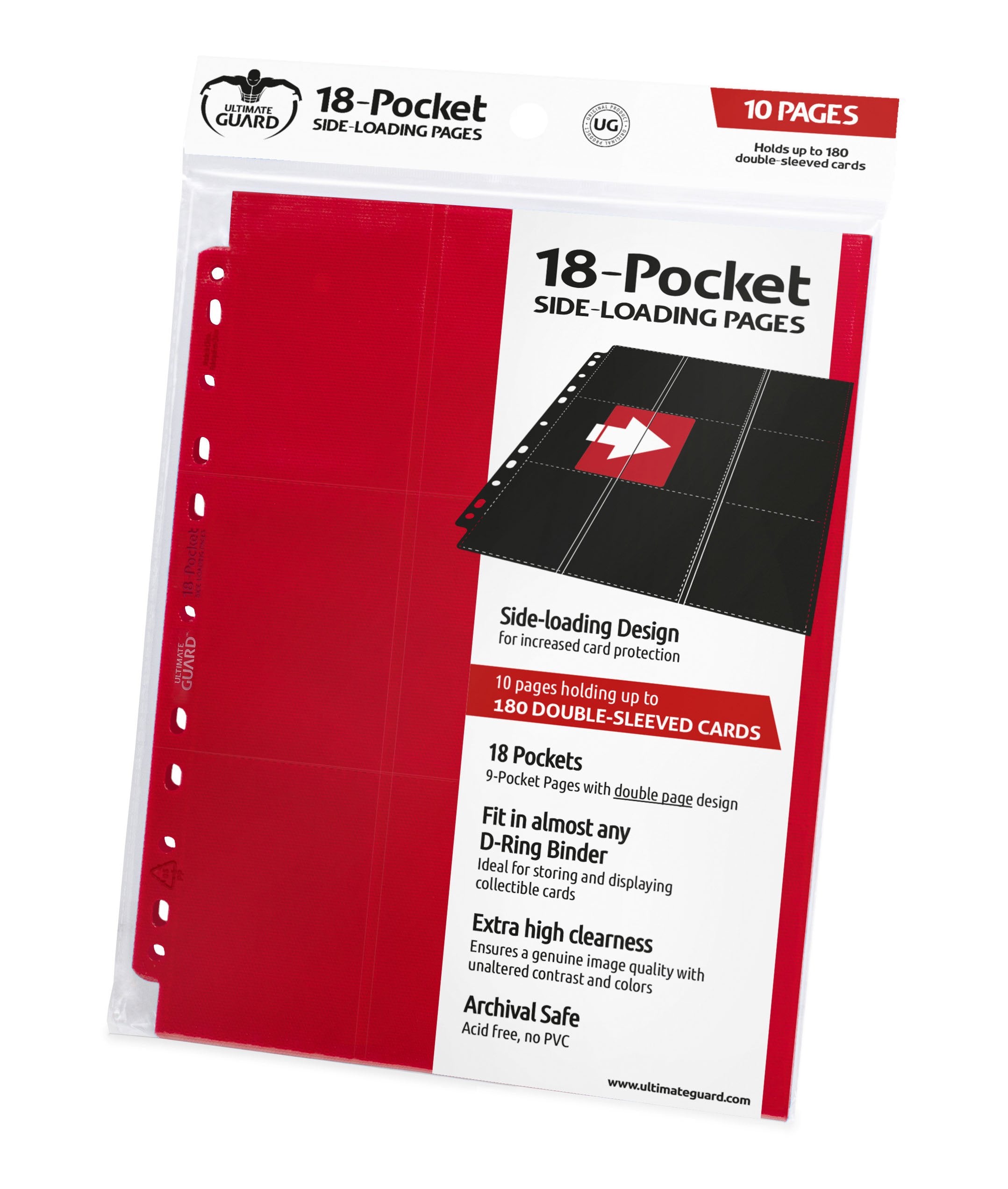 Ultimate Guard 18-Pocket Pages Side-Loading Album (Red