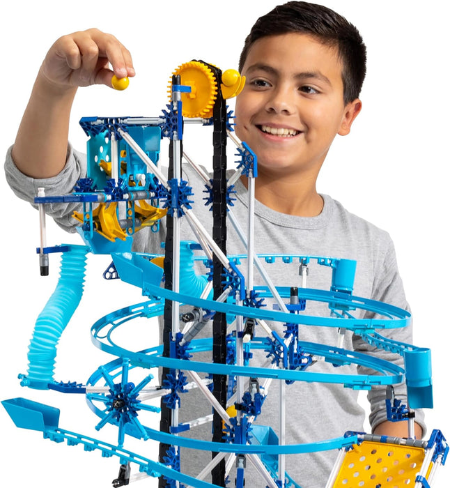K'Nex - Juego de construcción de 3 modelos de carrera de mármol (motorizado) | Más de 350 piezas, juguete educativo de aprendizaje STEM para niños, construcción de ingeniería para niños, niños y niñas