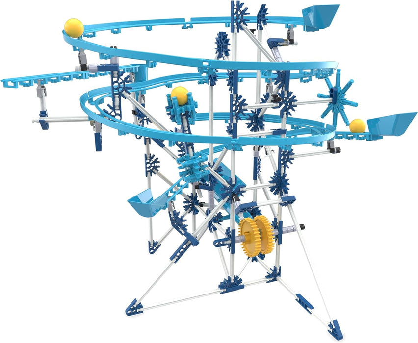 K'Nex - Juego de construcción de 3 modelos de carrera de mármol (motorizado) | Más de 350 piezas, juguete educativo de aprendizaje STEM para niños, construcción de ingeniería para niños, niños y niñas