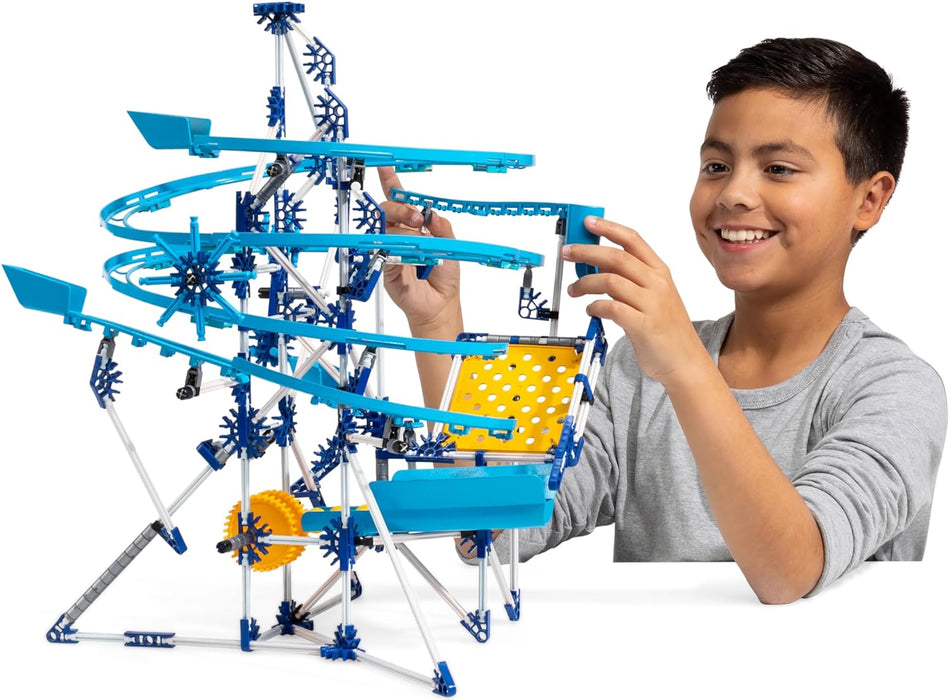K'Nex - Juego de construcción de 3 modelos de carrera de mármol (motorizado) | Más de 350 piezas, juguete educativo de aprendizaje STEM para niños, construcción de ingeniería para niños, niños y niñas