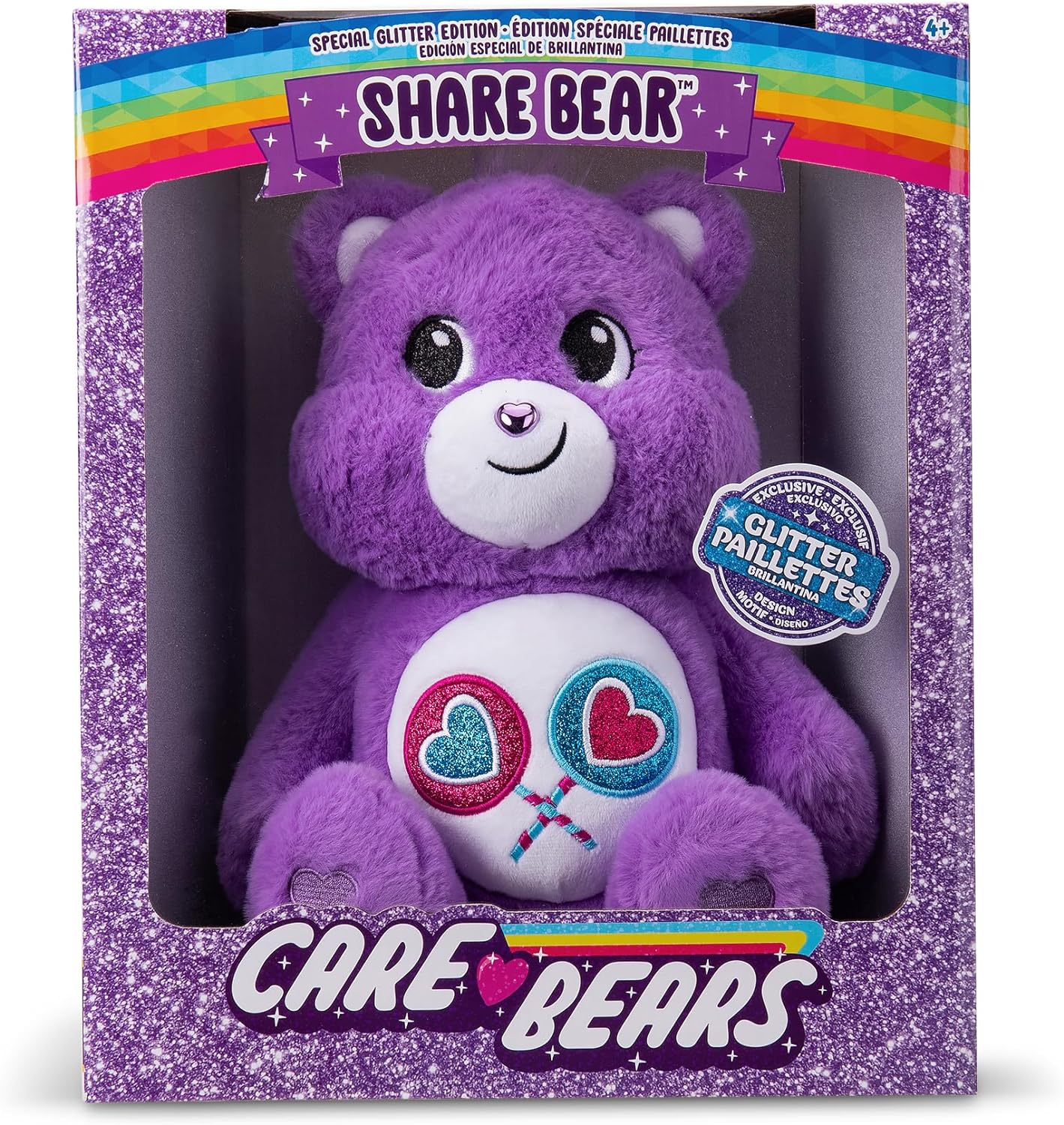 Care Bears 35Cm Glitter Belly - Share Bear
