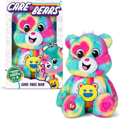 Basic Fun Pflegebären 35cm Mittlerer Plüsch Good Vibes Bär (umweltfreundlich