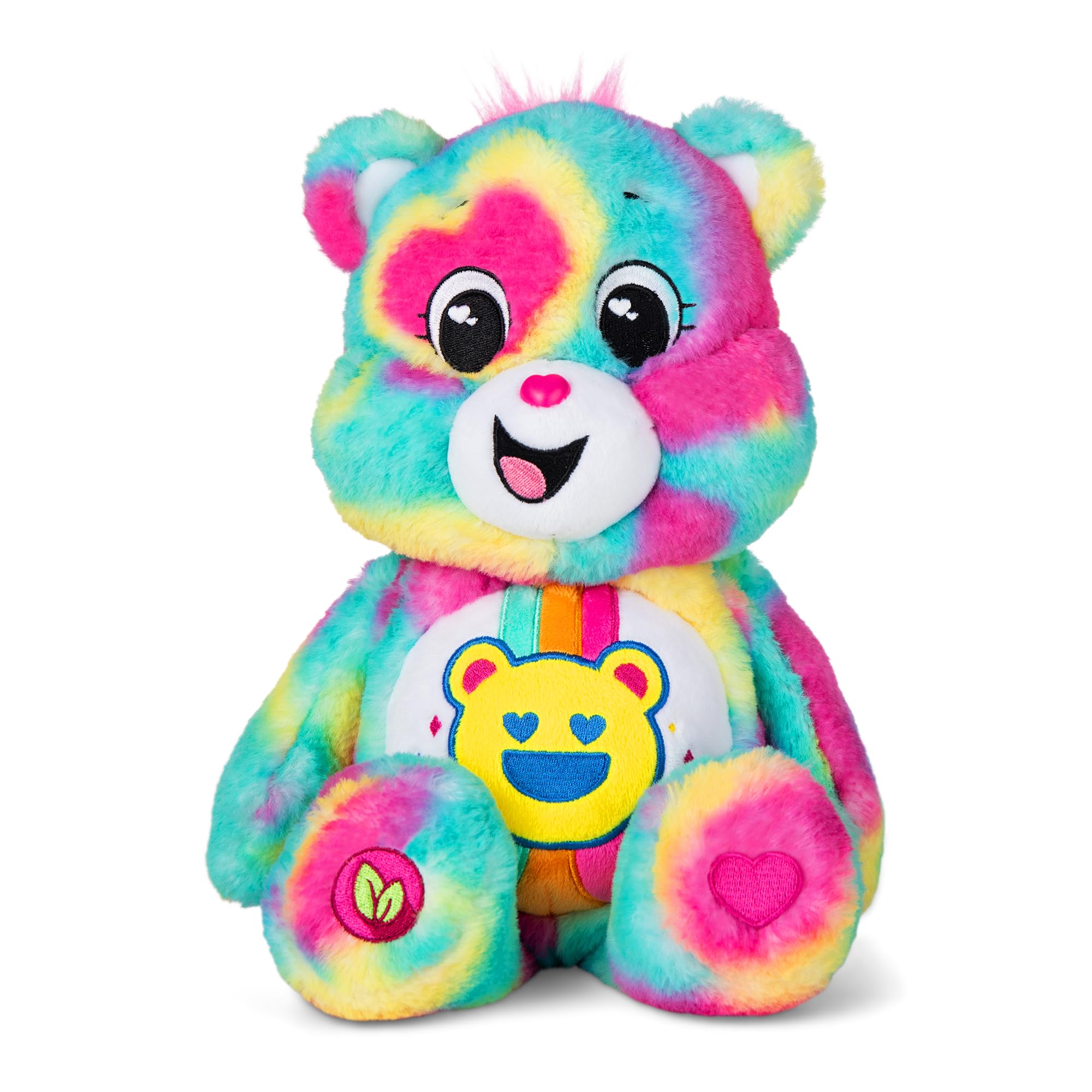 Basic Fun Pflegebären 35cm Mittlerer Plüsch Good Vibes Bär (umweltfreundlich