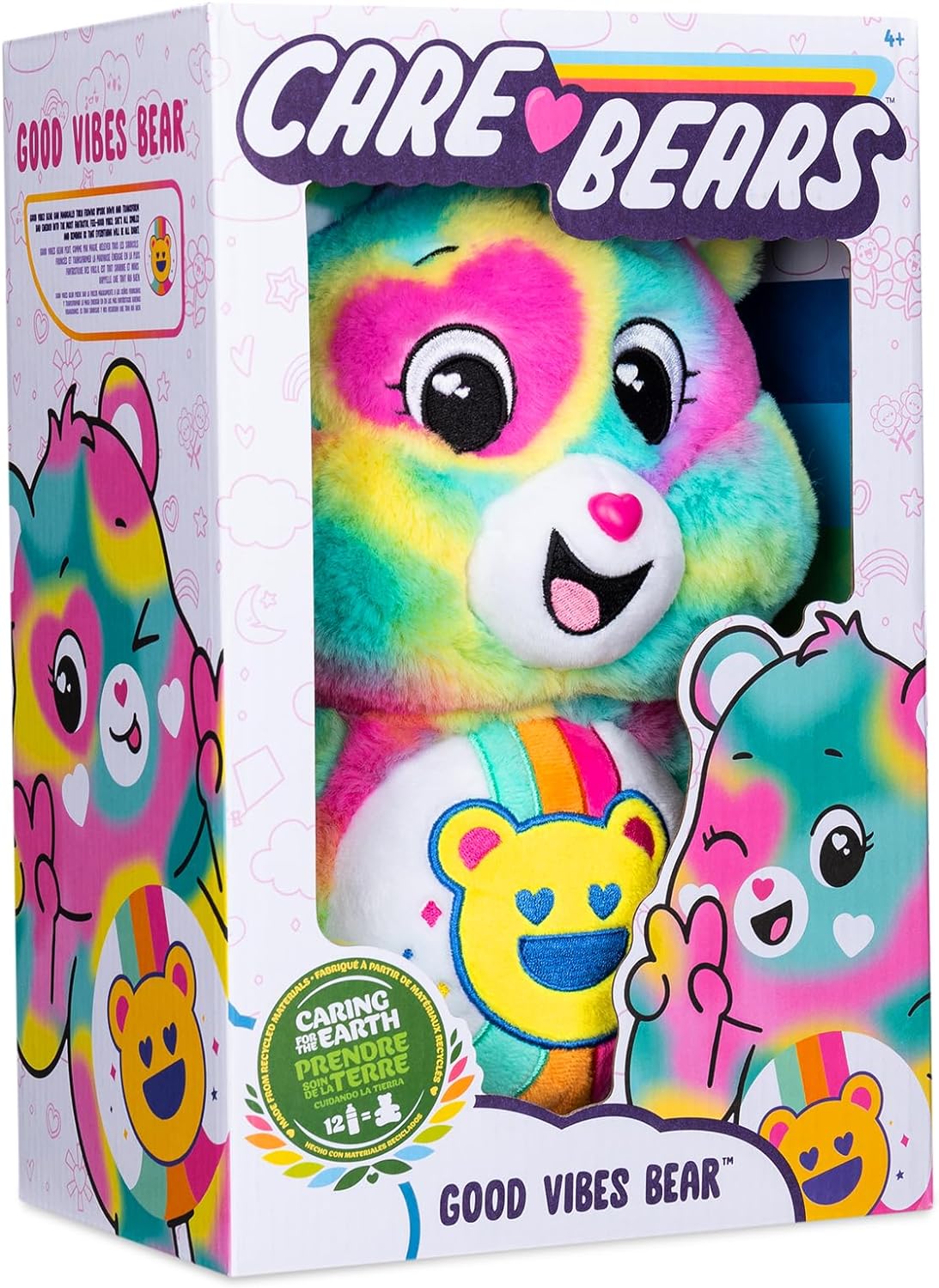 Basic Fun Pflegebären 35cm Mittlerer Plüsch Good Vibes Bär (umweltfreundlich