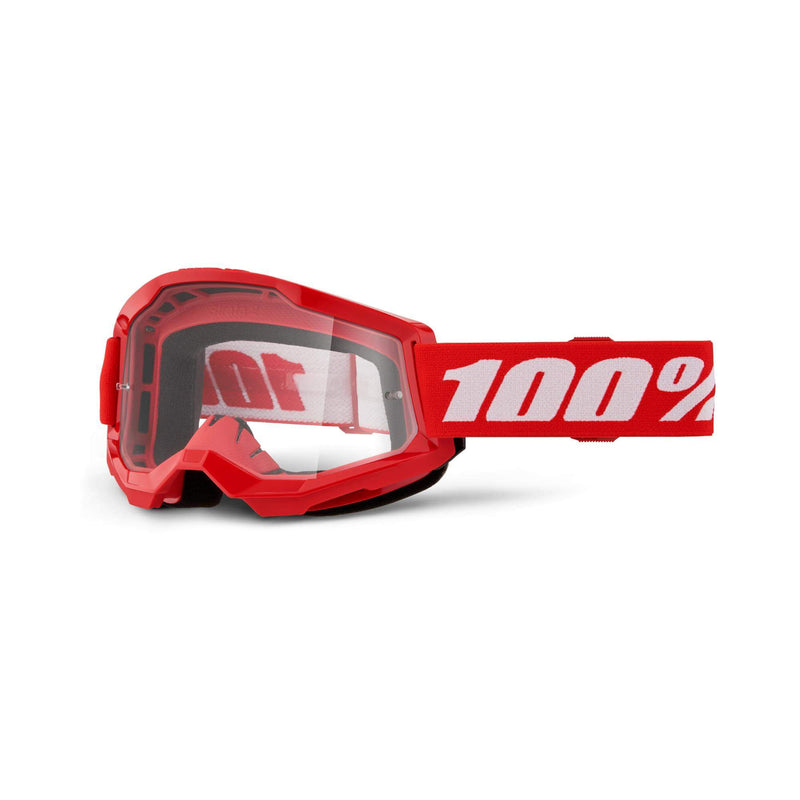 100% Strata 2 Goggle Red / Clear Lens