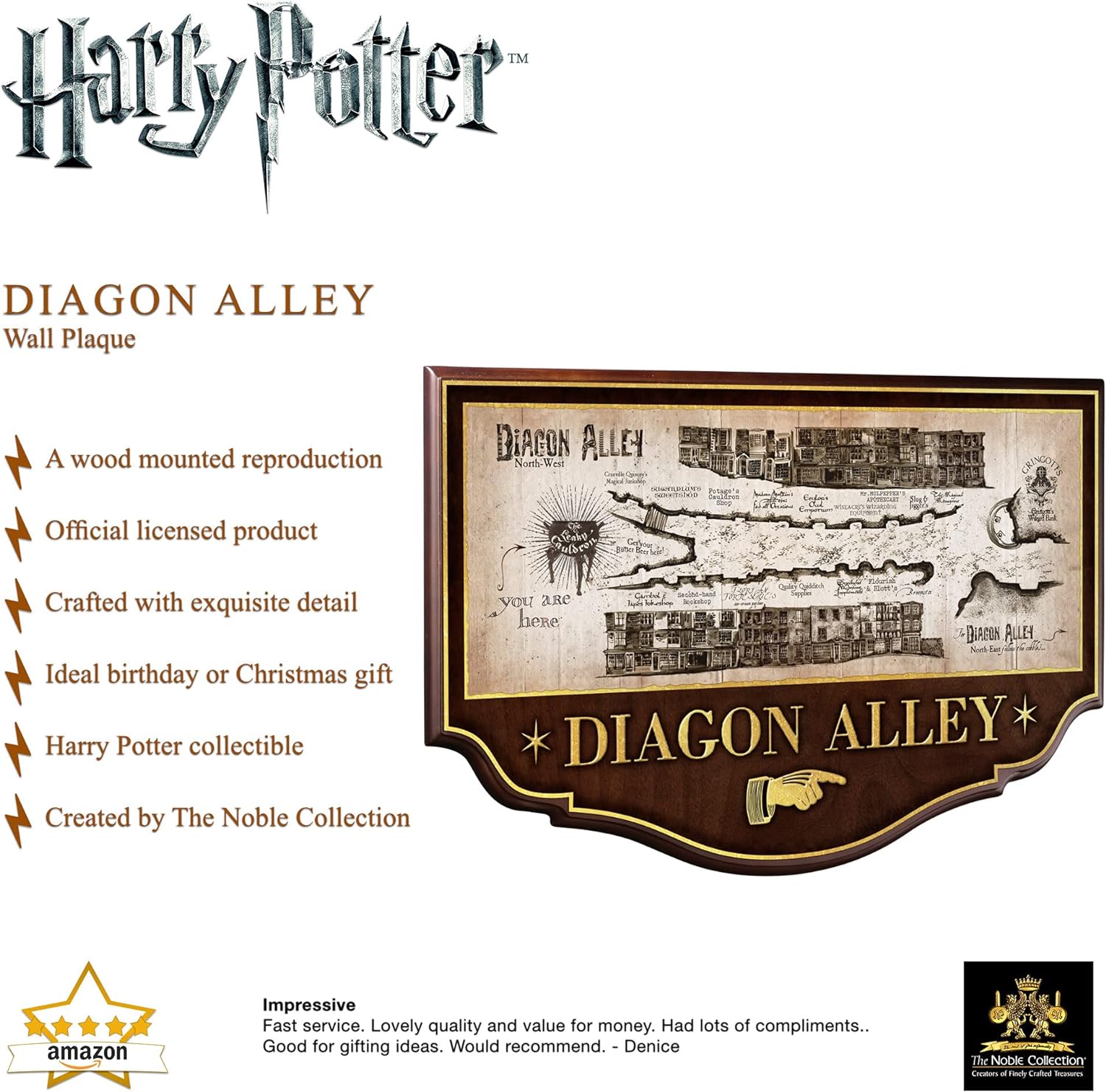 Harry Potter Diagon Alley Wall Plaque