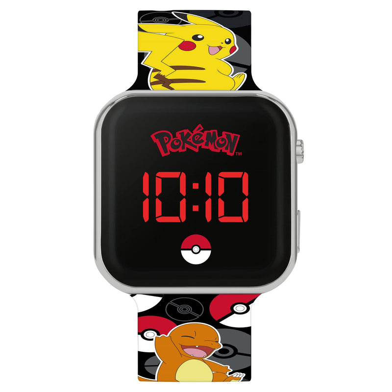 Pokémon Black LED Watch with Printed Character Strap POK4322
