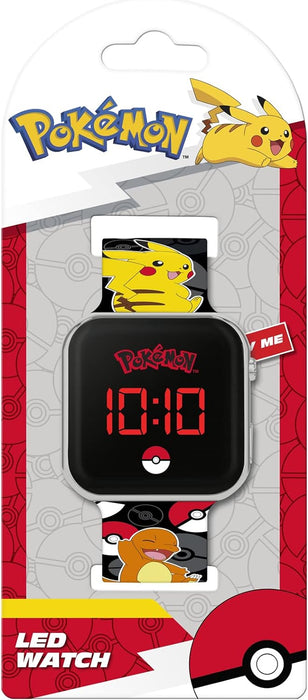 Pokémon Black LED Watch with Printed Character Strap POK4322