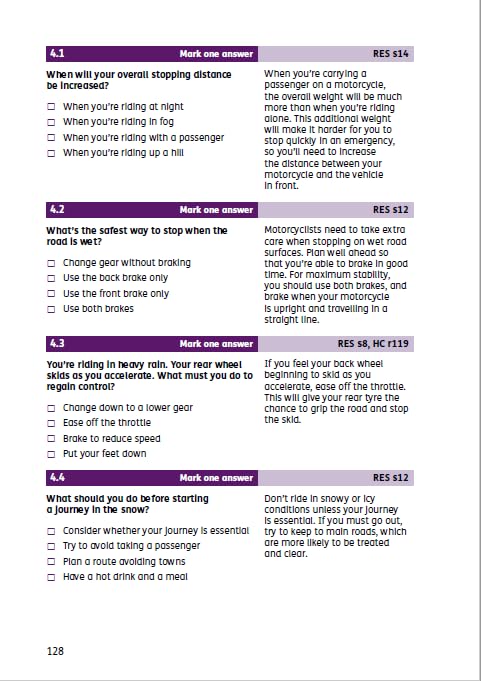The Official DVSA Theory Test for Motorcyclists 2024 edition