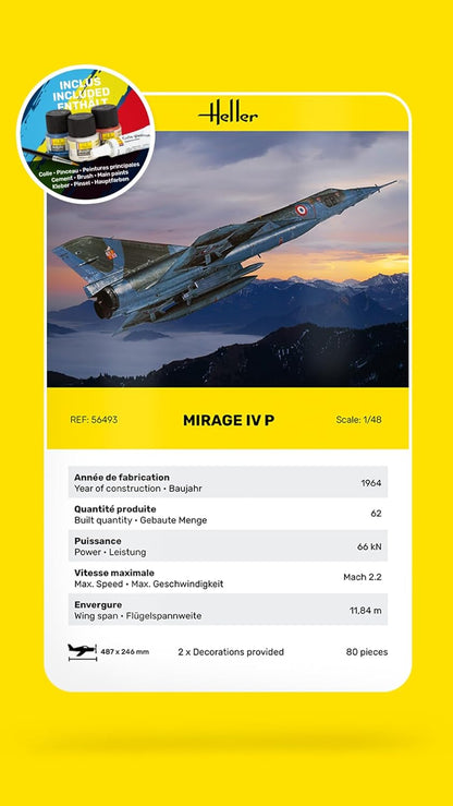 heller - Model Aircraft Starter Kit Mirage Iv P 56493| 1:48
