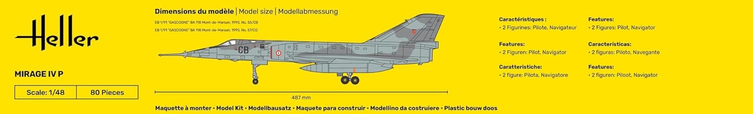 heller - Model Aircraft Starter Kit Mirage Iv P 56493| 1:48
