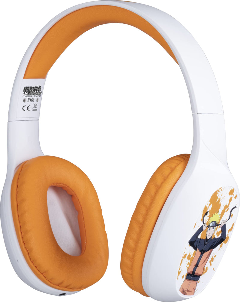 Konix Naruto Shippuden Wireless Bluetooth 5.3 Headphones for Smartphones and Tablets - 30 Hours Battery Life - 3.5 mm Jack Cable - Naruto Motif