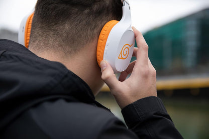Konix Naruto Shippuden Wireless Bluetooth 5.3 Headphones for Smartphones and Tablets - 30 Hours Battery Life - 3.5 mm Jack Cable - Naruto Motif