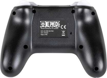 Konix Controller cablato One Piece per Nintendo Switch, Switch OLED e PC - Funzione vibrazione - Cavo da 3 m - Motivo Luffy - Nero