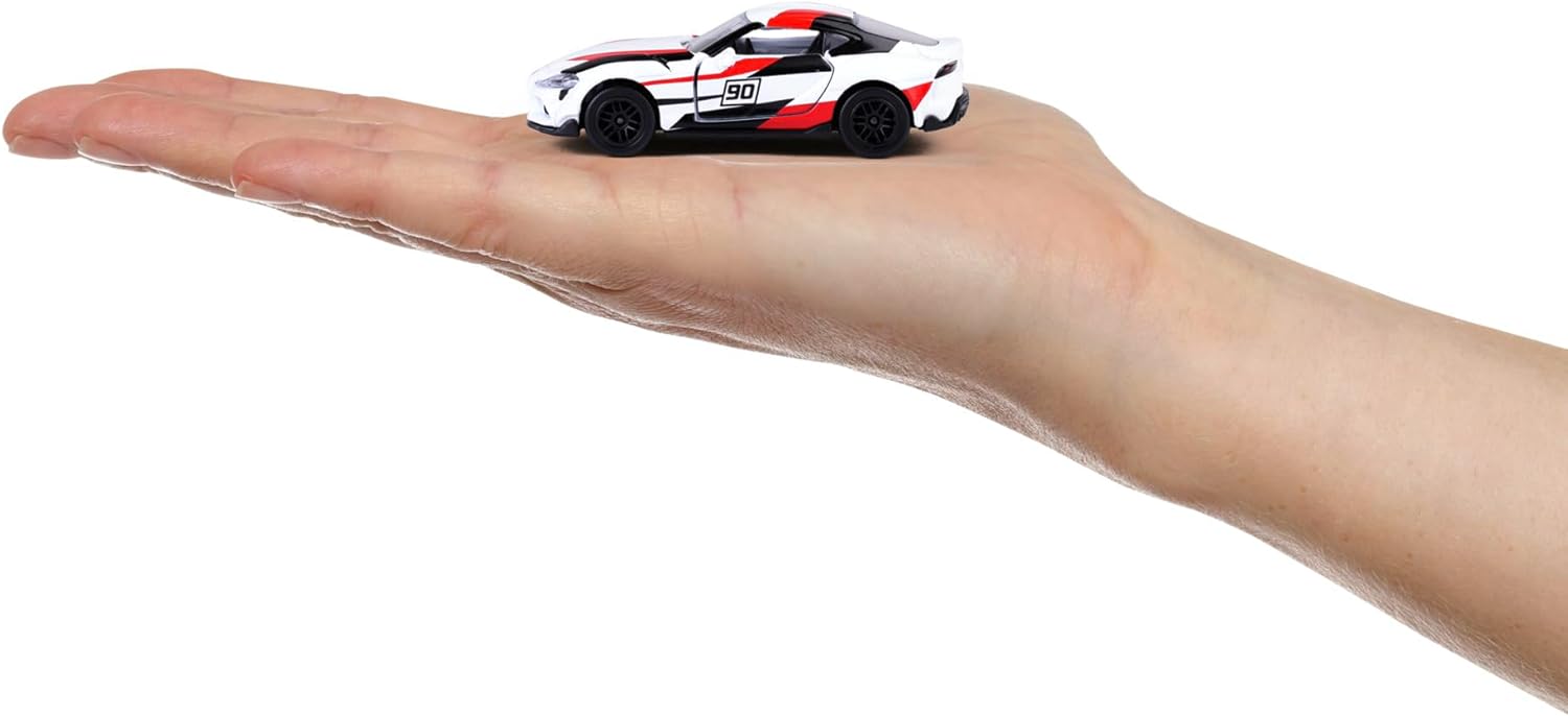 Majorette Toyota Racing Toy Cars (Gift Set of 5 Cars) - Metal Model Cars with Freewheel and Suspension, Each 7.5 cm, Car Toy for Children from 3 Years