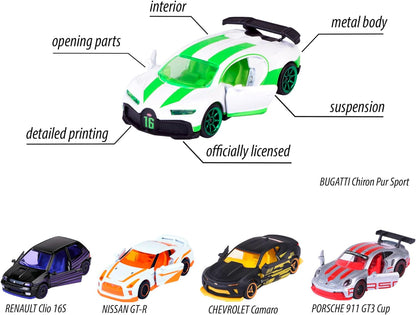 Majorette - Set de 5 Coches Edicion Limitada 10 - Maquetas de vehiculos de Juguete en Metal Fundido a presión, suspensión, 7,5 cm,para niños a Partir de 3 años (212054035)