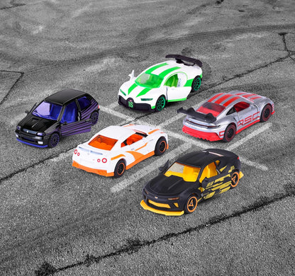 Majorette - Set de 5 Coches Edicion Limitada 10 - Maquetas de vehiculos de Juguete en Metal Fundido a presión, suspensión, 7,5 cm,para niños a Partir de 3 años (212054035)