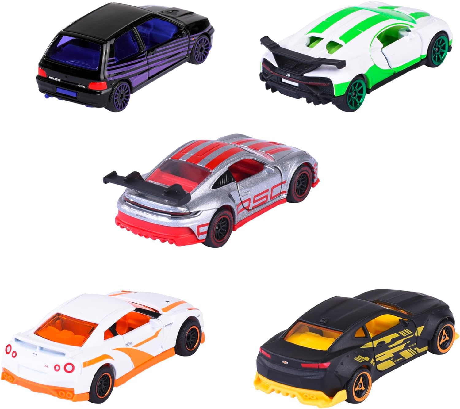 Majorette - Set de 5 Coches Edicion Limitada 10 - Maquetas de vehiculos de Juguete en Metal Fundido a presión, suspensión, 7,5 cm,para niños a Partir de 3 años (212054035)