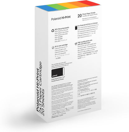 Polaroid HI-PRINT GEN 2 CARTRIDGE 20 SHEETS 2X3 cartridge.