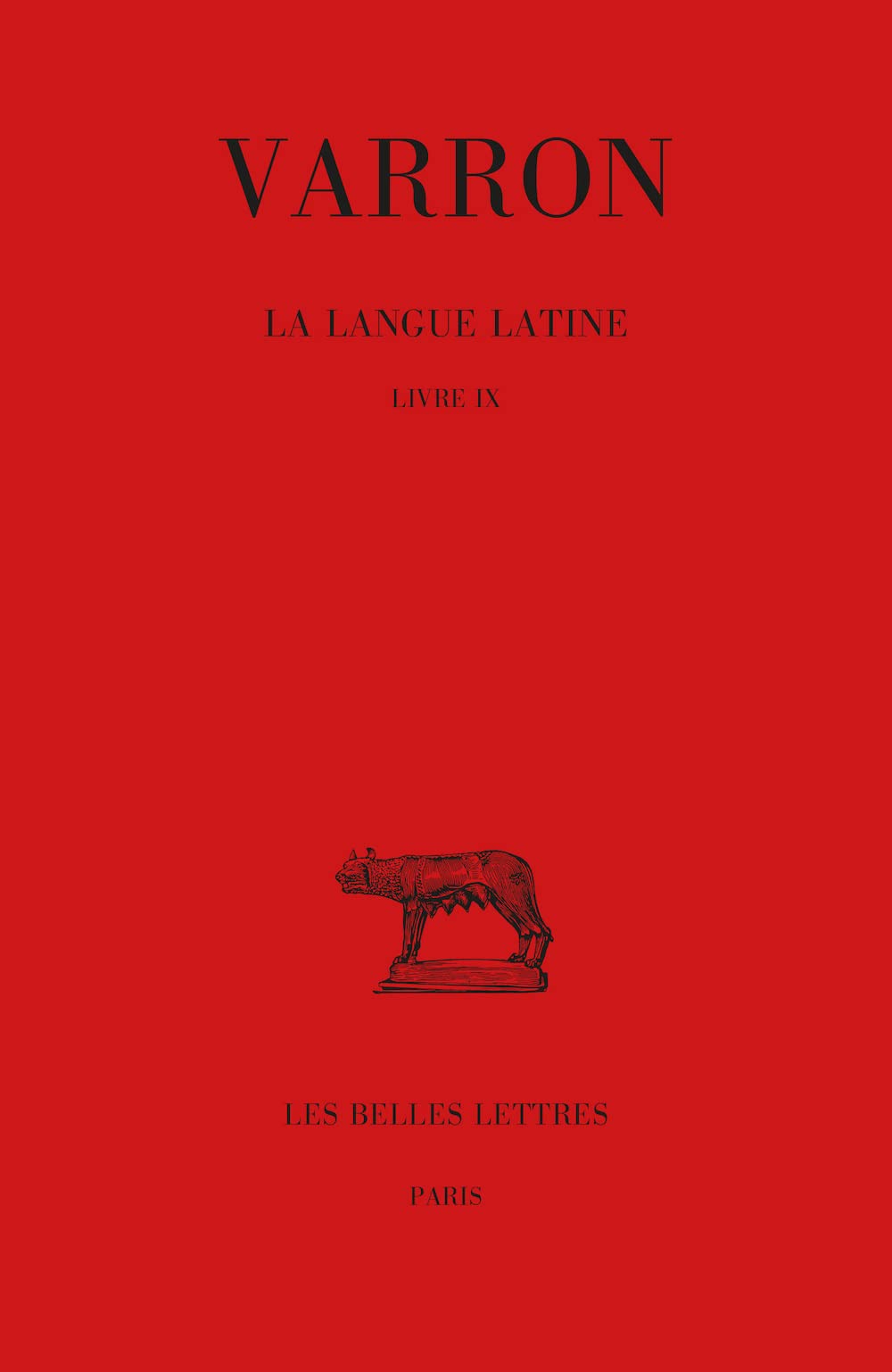 Varron, La Langue Latine. Tome V