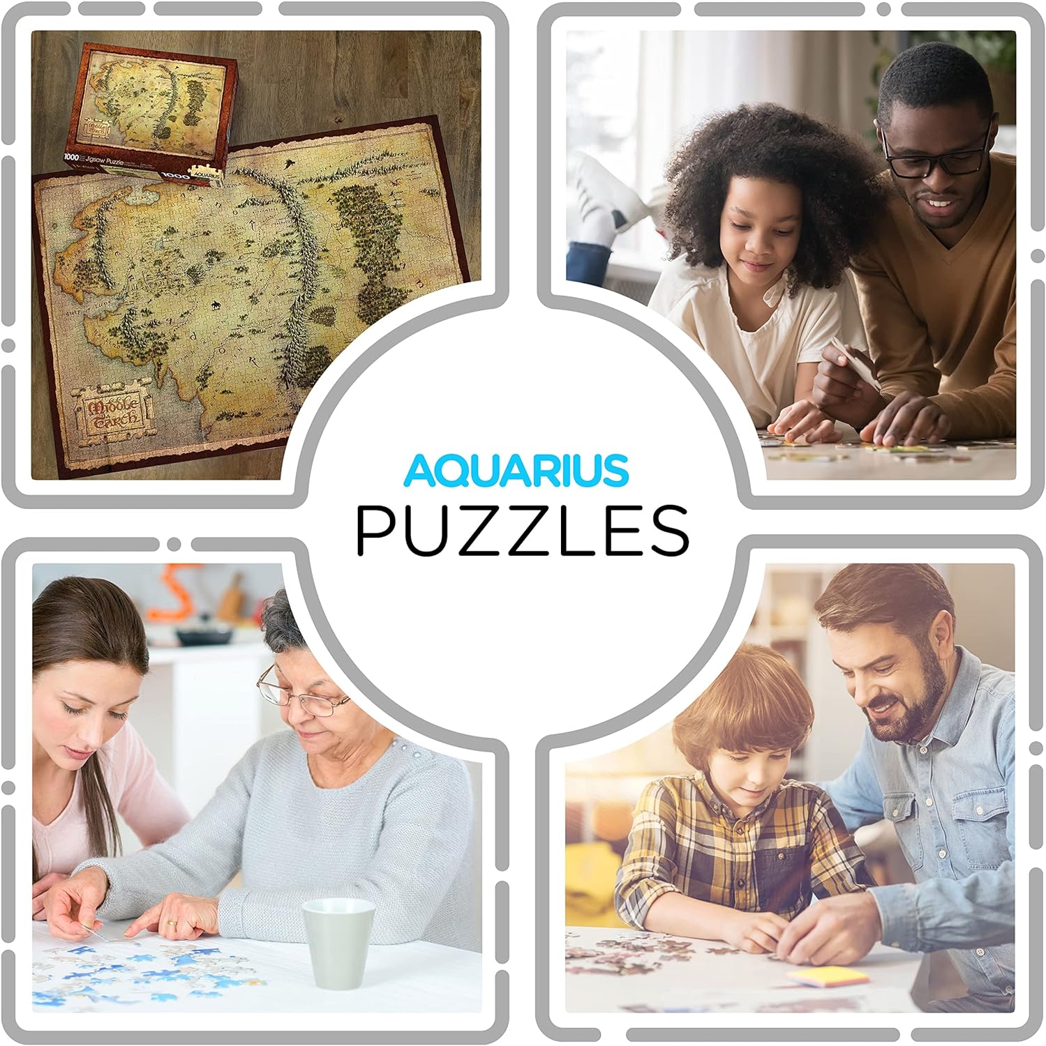 AQUARIUS- Hobbit Puzzle, Multicolor, único (65388