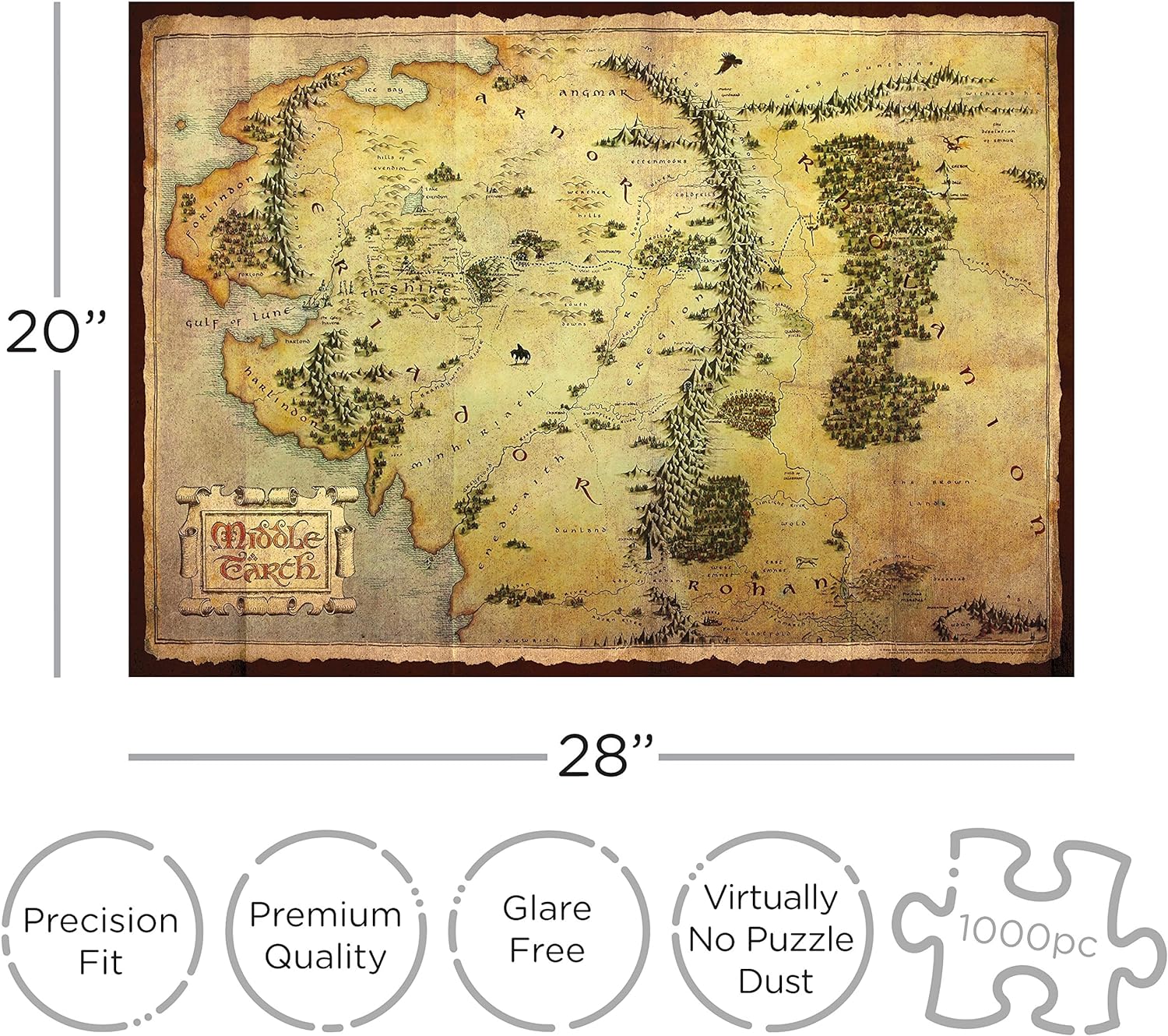 AQUARIUS- Hobbit Puzzle, Multicolor, único (65388