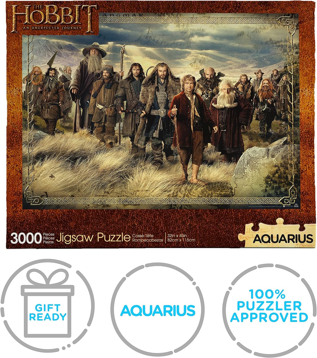 AQUARIUS The Hobbit Puzzle (3000 Piece Jigsaw Puzzle) Officially Licensed The Hobbit Merchandise & Collectibles - 32 x 45 Inches
