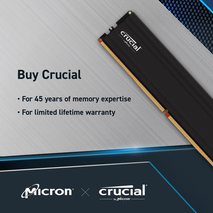 Crucial Pro DDR5 RAM 48GB Kit (2x24GB) 6000MHz, Intel XMP 3.0, Computer Memory (PC) - CP2K24G60C48U5 6000MHz 48GB Kit (2x24GB)