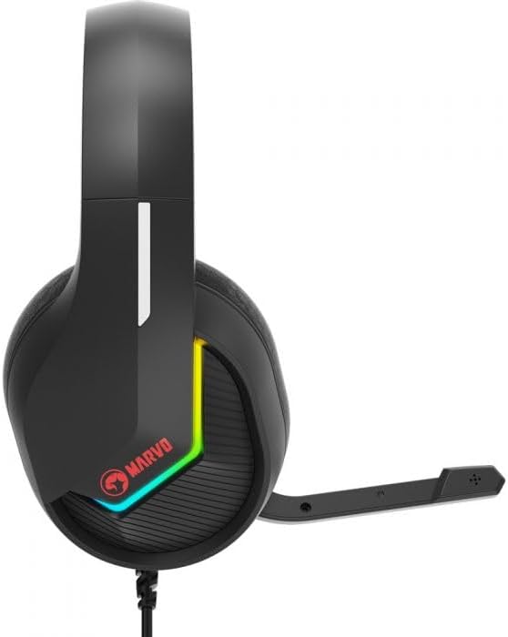 MARVO Gaming Headset with Microphone H8618, RGB, Black
