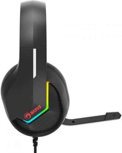 MARVO Gaming Headset with Microphone H8618, RGB, Black