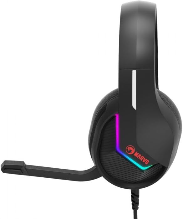 MARVO Gaming Headset with Microphone H8618, RGB, Black