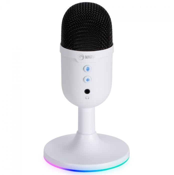 Marvo Mic-06 Wh Wired Microphone Rgb White