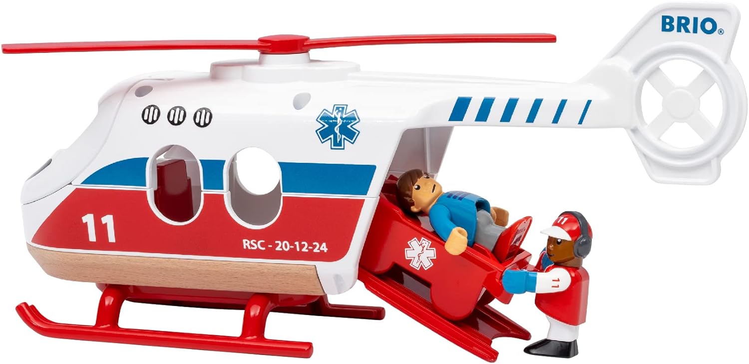 BRIO World Rescue Toy Helicopter for Kids Age 3 Years Up - 2023