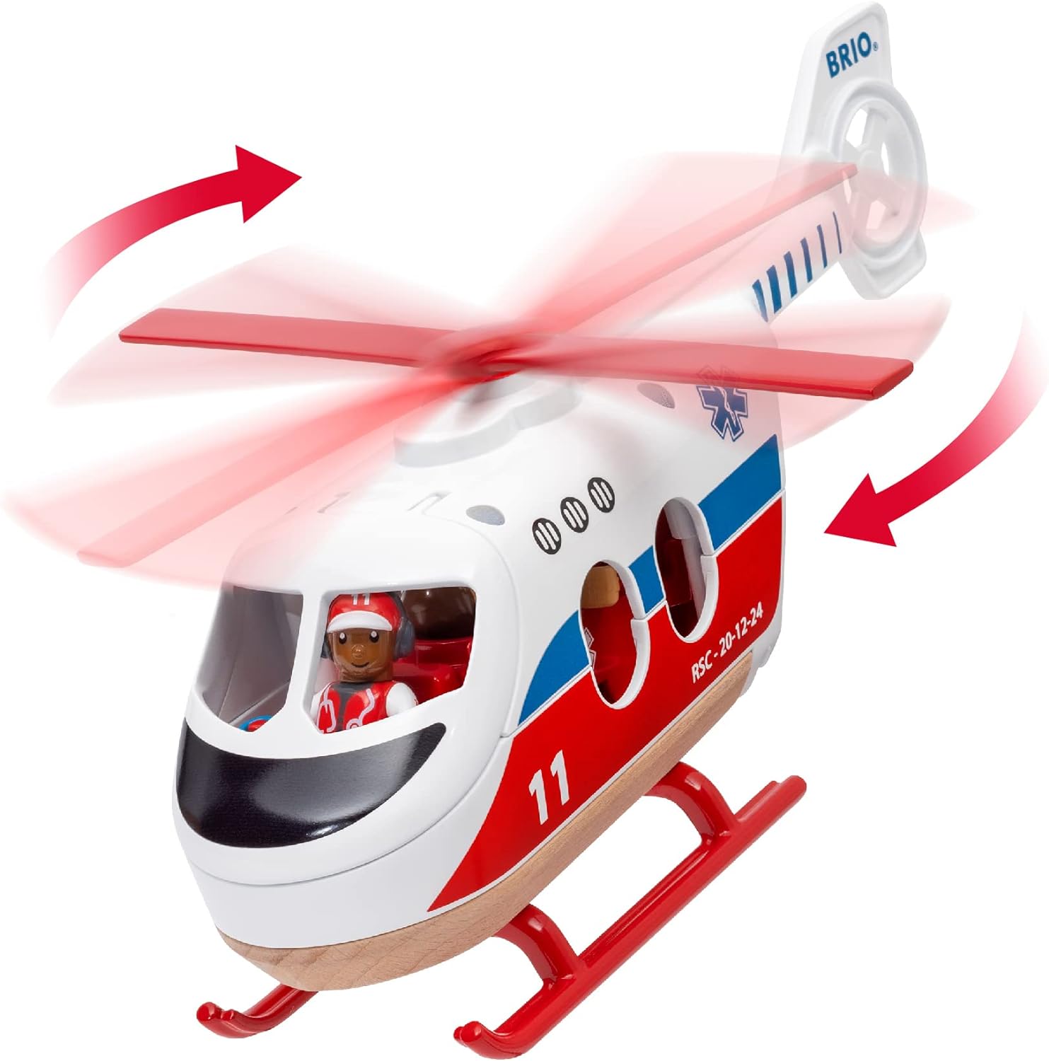 BRIO World Rescue Toy Helicopter for Kids Age 3 Years Up - 2023