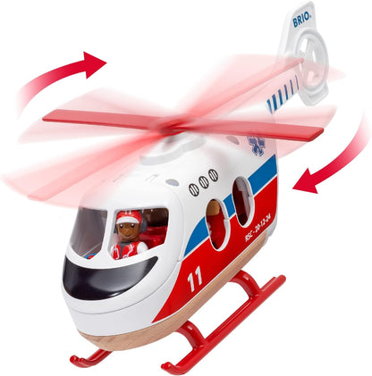 BRIO World Rescue Toy Helicopter for Kids Age 3 Years Up - 2023