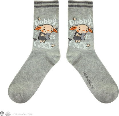 Cinereplicas Harry Potter – Set of 3 Pairs of Dobby Socks One Size – Official Licensed, Multicoloured, 35-45
