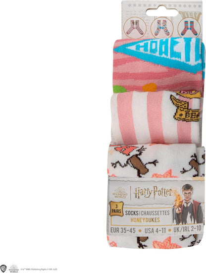 Cinereplicas Harry Potter Honeydukes Socks Set of 3 - One Size - Officially Licensed