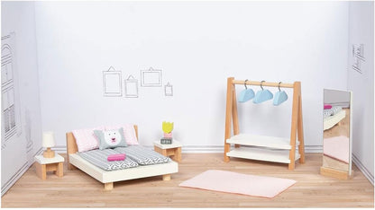 GOKI 51468 Muebles para muñecas Style, dormitorio Babies and Early Childhood, Multicolored, One Size