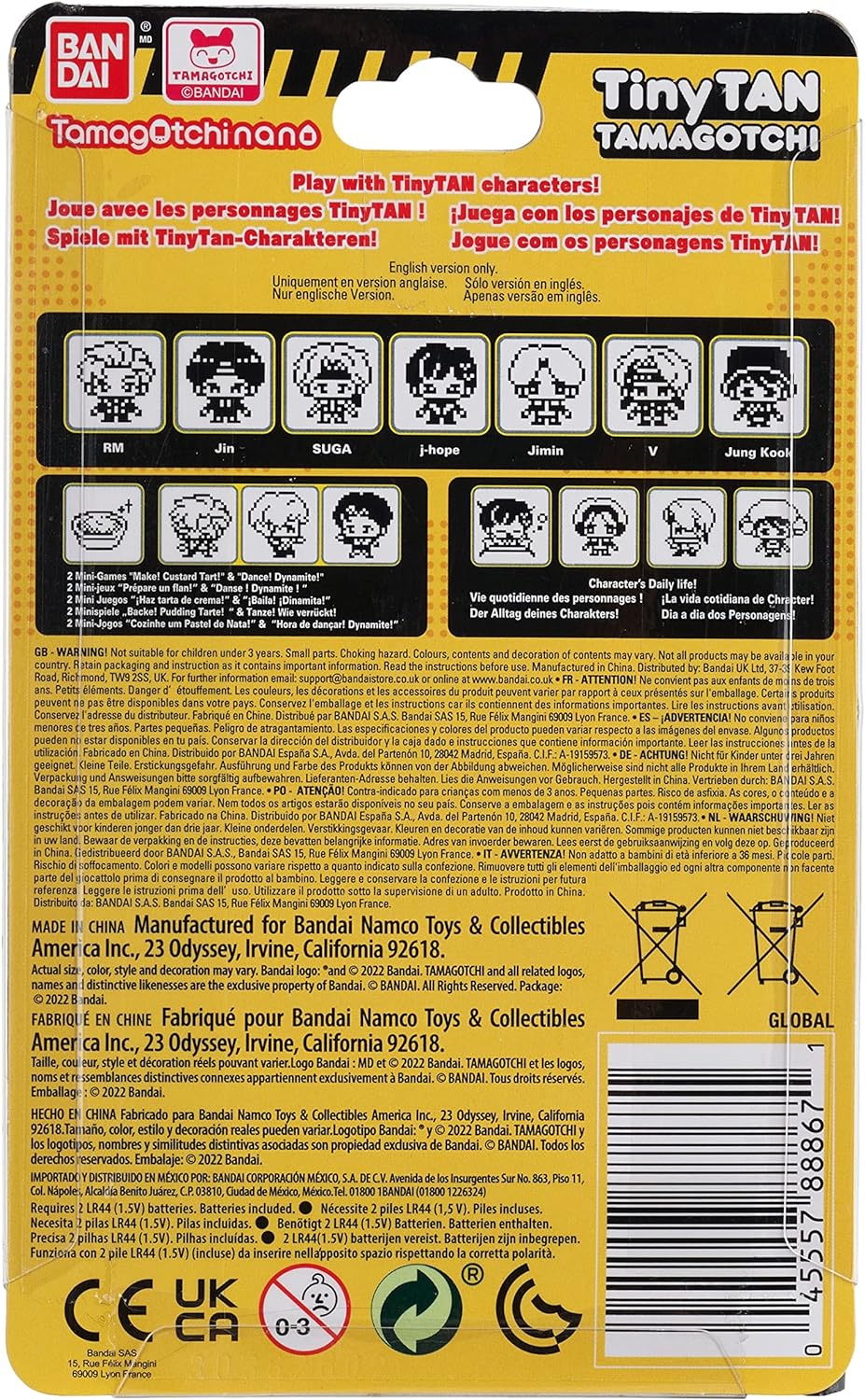 TAMAGOTCHI TinyTAN-Rot, Farbe (Bandai 88867