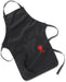 Weber Delantal para barbacoa, largo, con logo rojo de Weber Kettle, tamaño ajustable en el cuello, protege la ropa de las manchas, 100% algodón, lavable en lavadora - Negro (6474