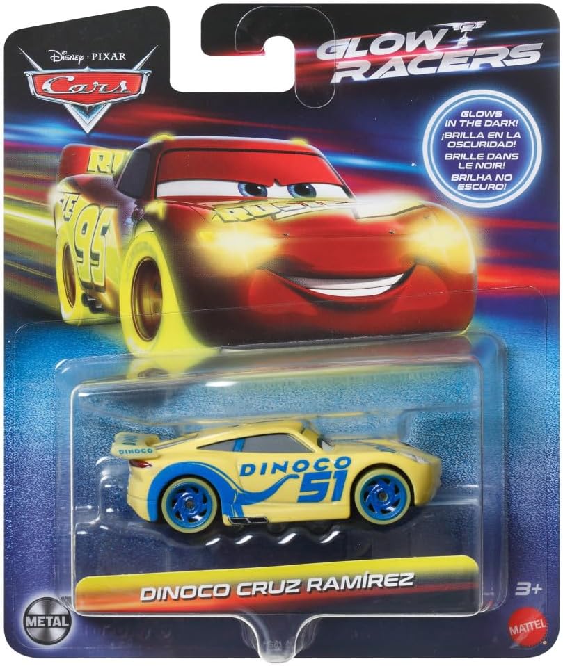 Disney Pixar Cars Glow Racers - Dinoco Cruz Ramirez - Cars Metal