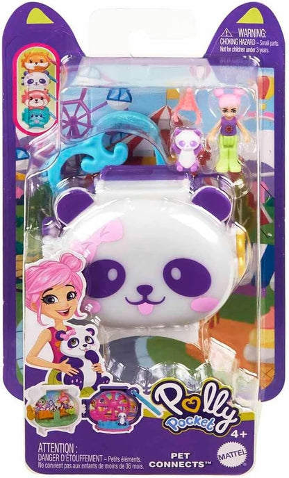 Polly Pocket Cuddly Toys Compact Play Set GYV99 Panda, HRD38
