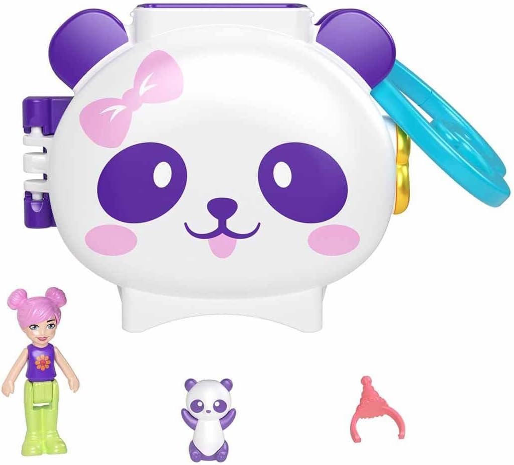 Polly Pocket Cuddly Toys Compact Play Set GYV99 Panda, HRD38