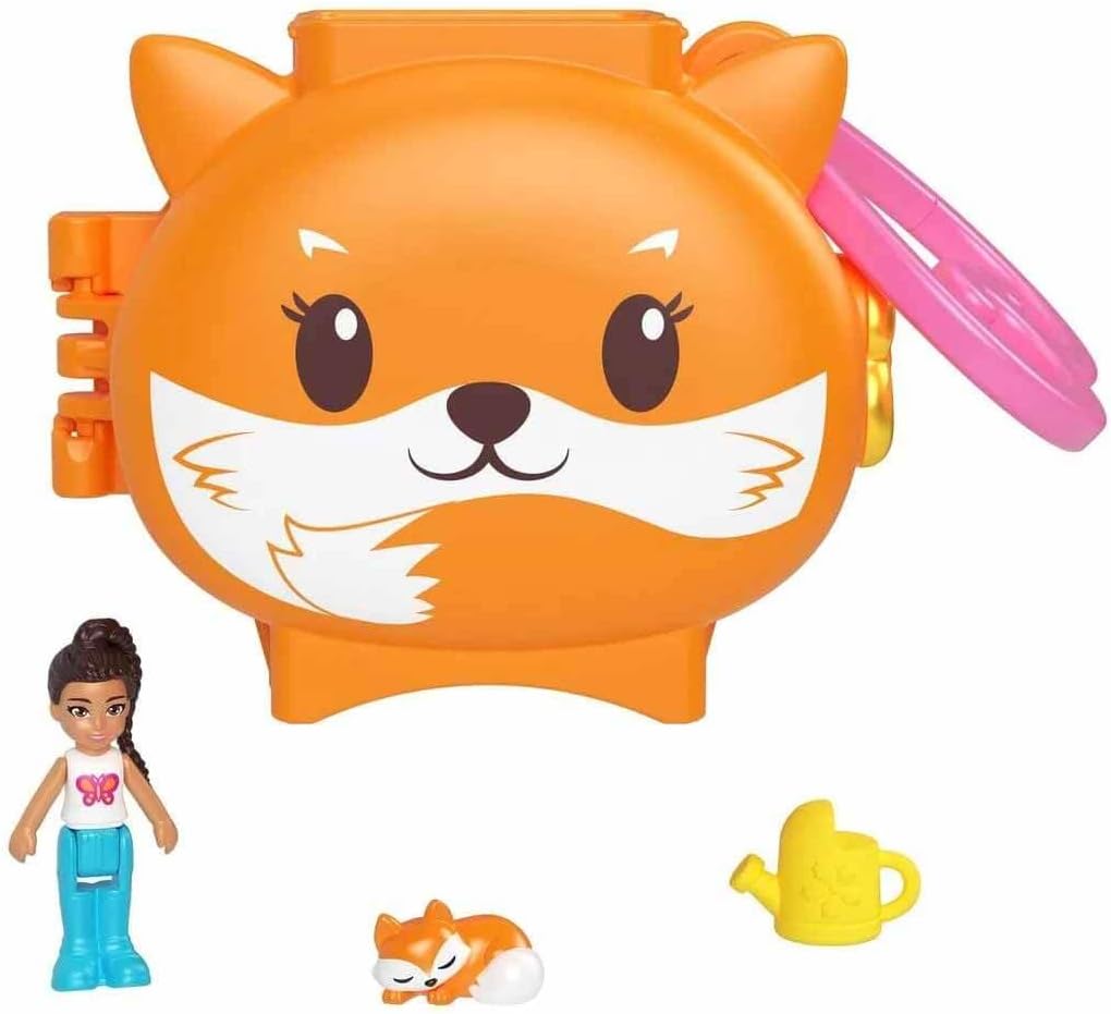 Polly Pocket Kuscheltiere Kompaktes Spielset GYV99 - Fuchs