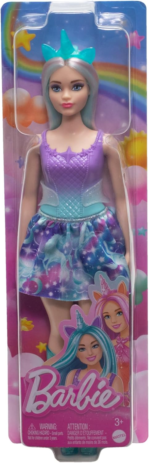 Barbie Mermaid Dolls with Fantasy Hair and Headband Accessories, Mermaid Toys with Shell-Inspired Bodices and Colorful Tails, HRR15