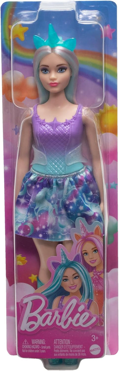 Barbie Mermaid Dolls with Fantasy Hair and Headband Accessories, Mermaid Toys with Shell-Inspired Bodices and Colorful Tails, HRR15