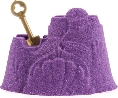 Kinetic Sand, Mini Castello Sirenetta, 170 g di Sabbia Shimmer, Sabbia Magica Viola, 1 formina, 2 accessori e 3 gemme incluse, Giocattoli per Bambini e bambine 3 anni