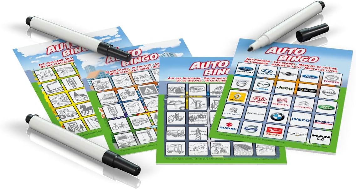 Schmidt Spiele 51434 Car Bingo Bring Me with Game in Metal Tin Multi-Coloured Single