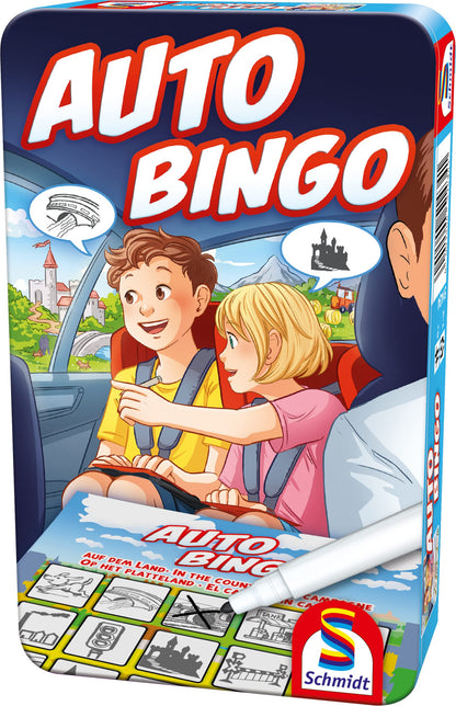 Schmidt Spiele 51434 Car Bingo Bring Me with Game in Metal Tin Multi-Coloured Single