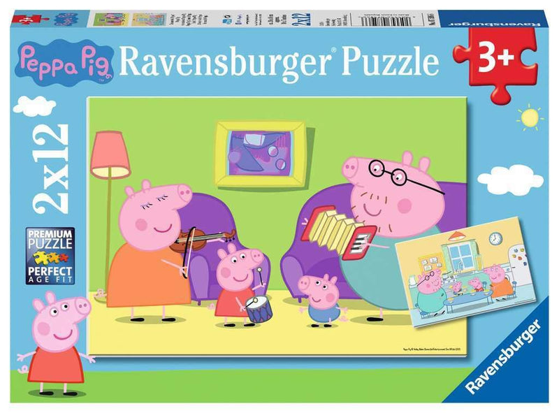 Ravensburger – 07596 – Peppa Pig At Home – 2 x 12-Piece Jigsaw Puzzles